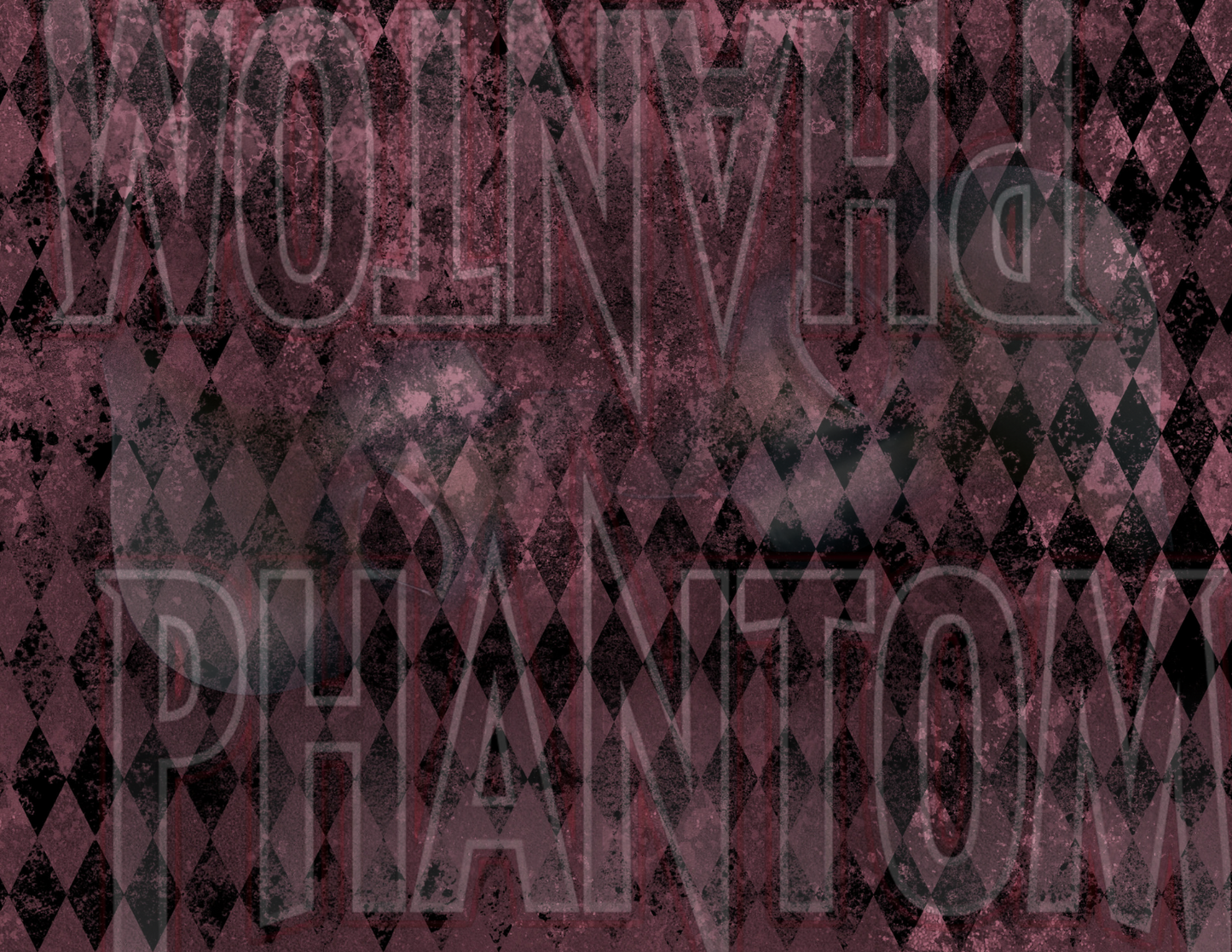 Distressed Harlequin Burgundy Purple Cotton Woven