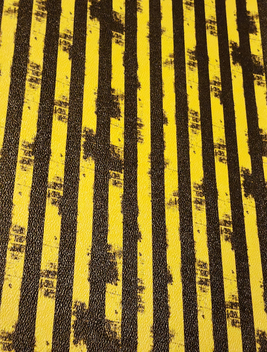 Grunge 1/2 inch Stripes Vinyl Yellow