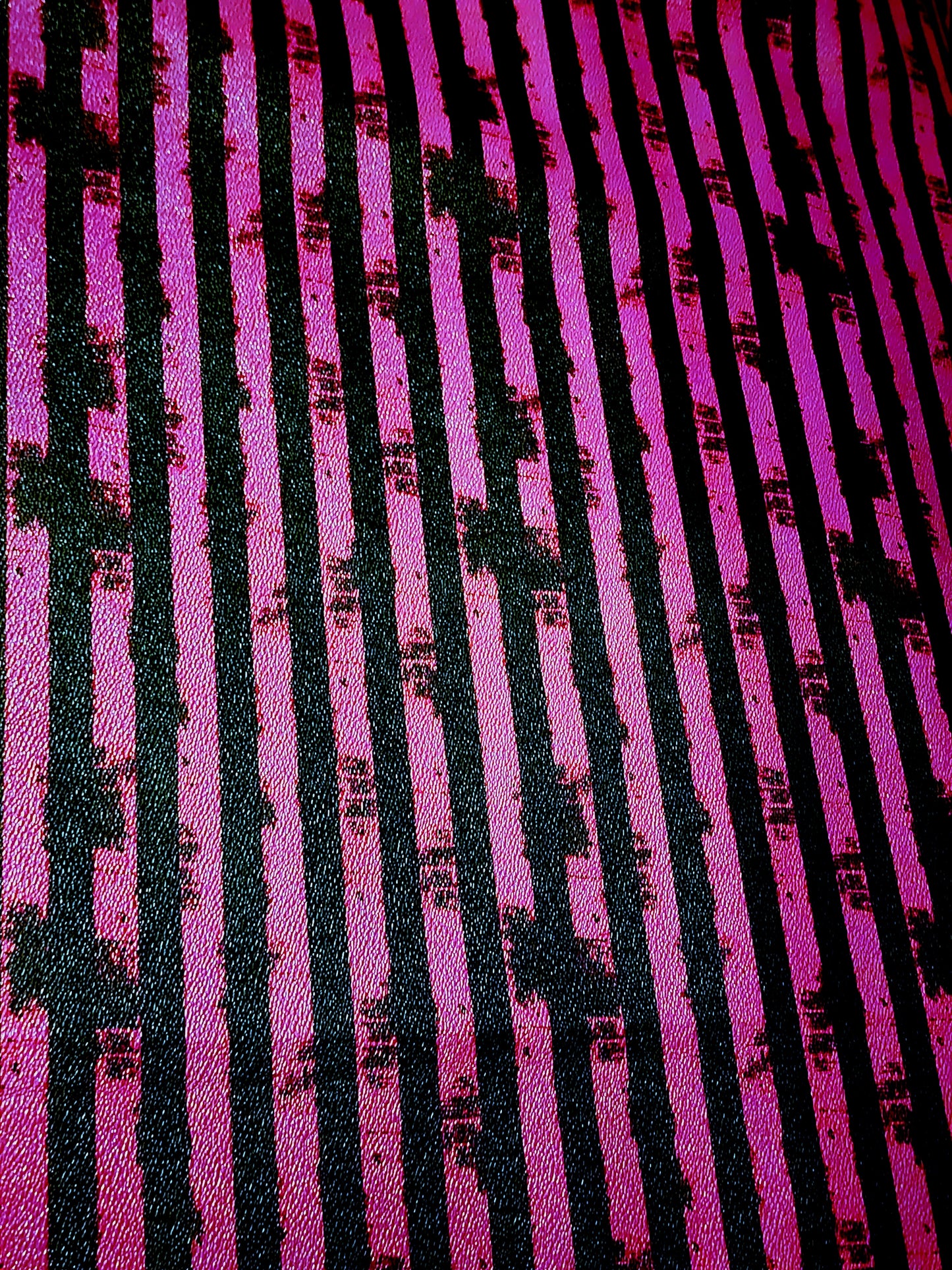 Grunge 1/2 inch Stripes Vinyl Hot Pink