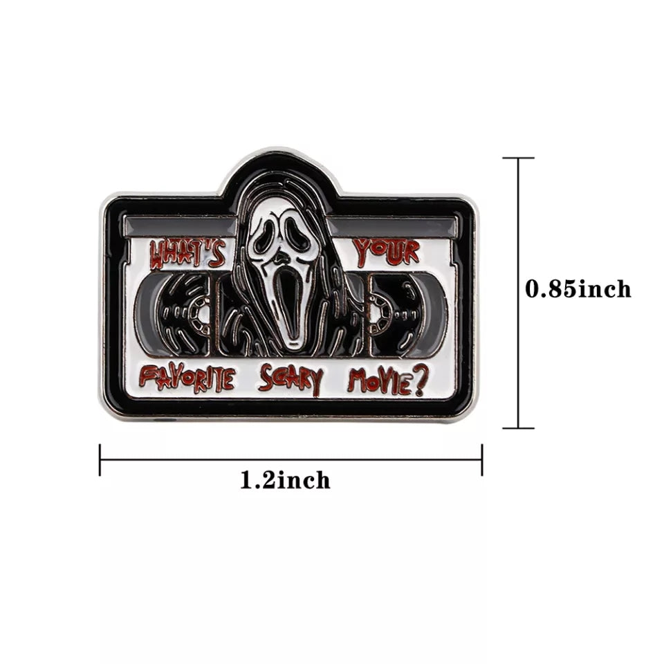 What's your Favorite Scary Movie Enamel Pin