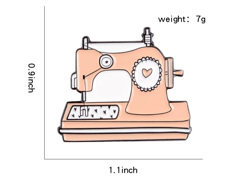 Sewing Machine Enamel Pin