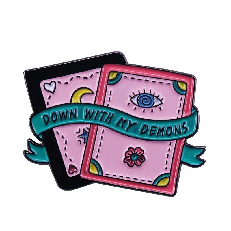 Down With My Demons Enamel Pin