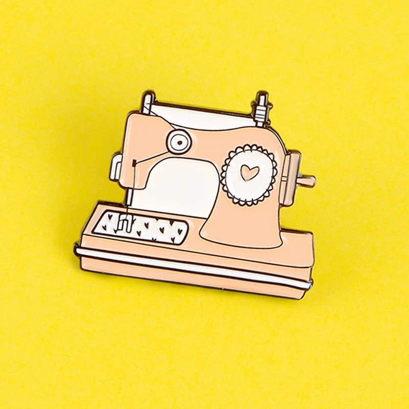 Sewing Machine Enamel Pin