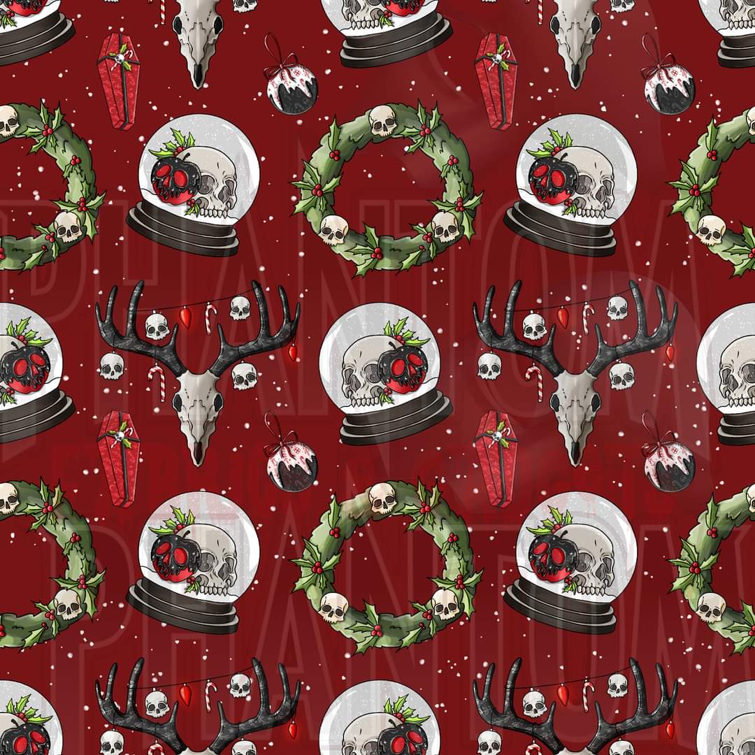 Preorder Christmas Snow Globes & Reindeer Skulls Red