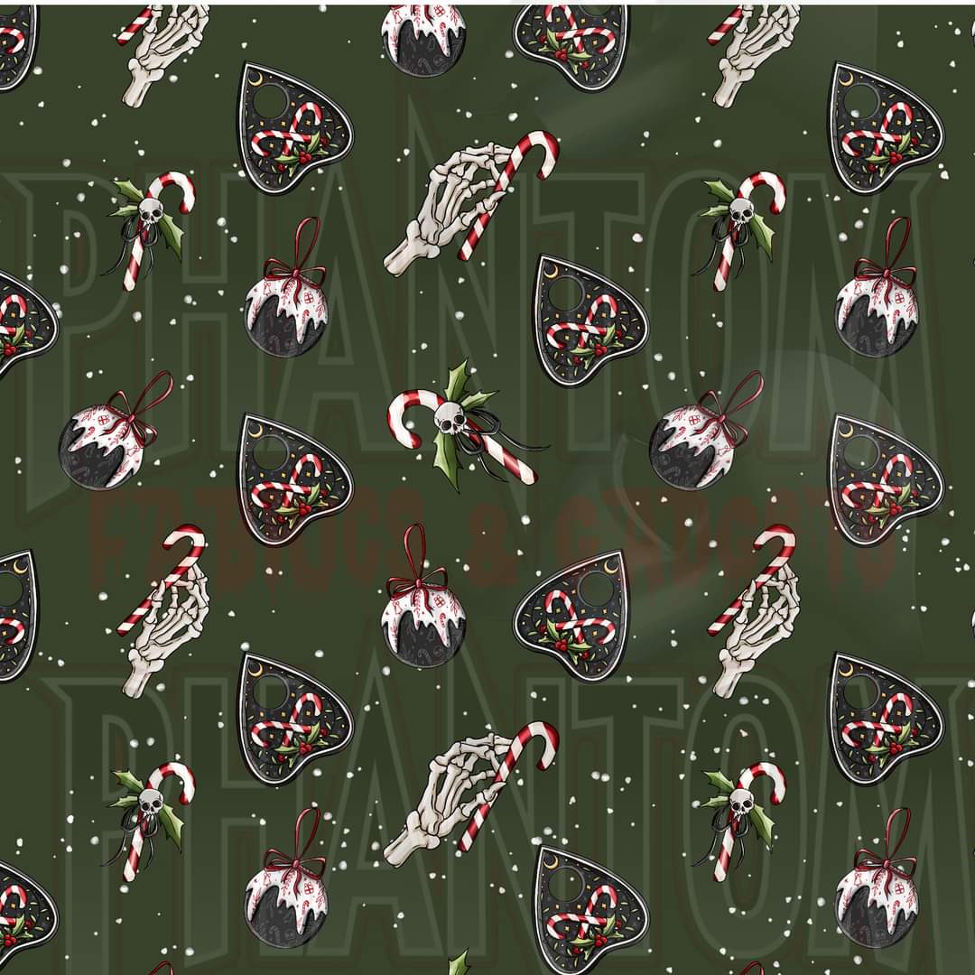 Preorder Christmas Skeleton Hands & Planchets Green