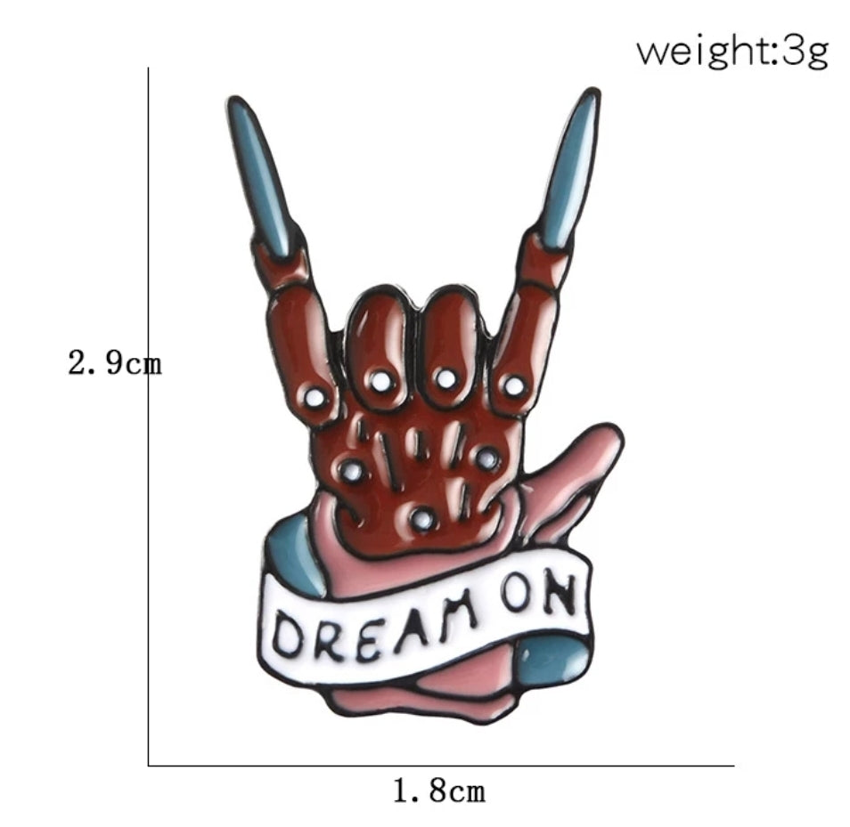 Freddy Glove Dream on Enamel Pin
