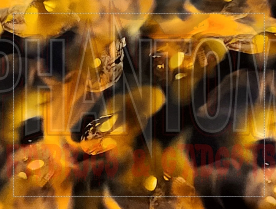 Flaming Skulls Woven