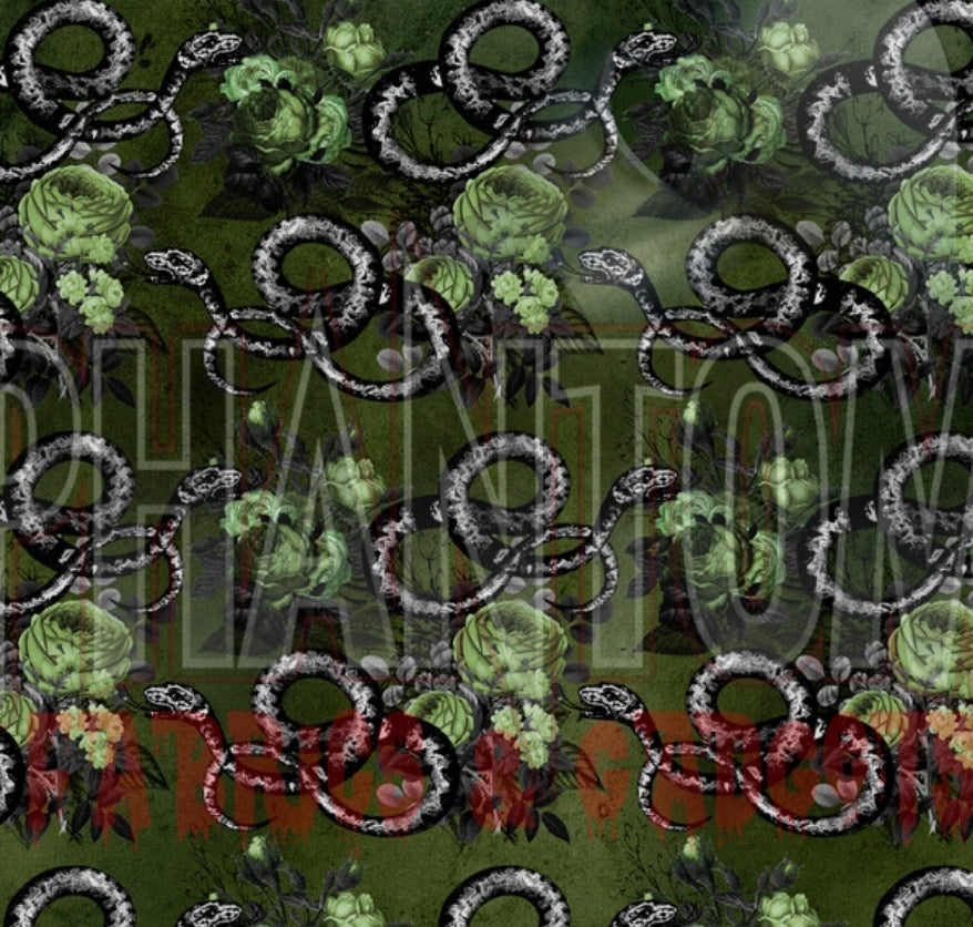 Preorder Silver Snakes Green Background