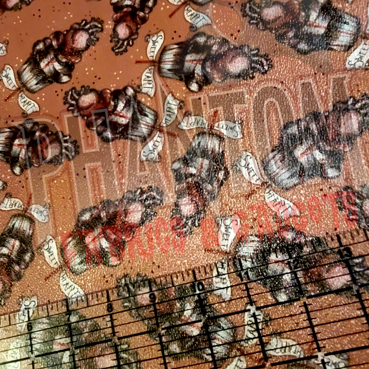 Bleeding Sweet Heart Cupcakes Vinyl 12x56