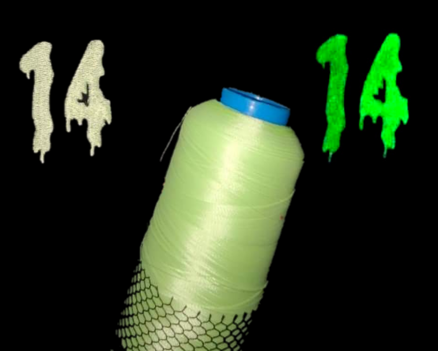 Glow in the dark #14 mint green