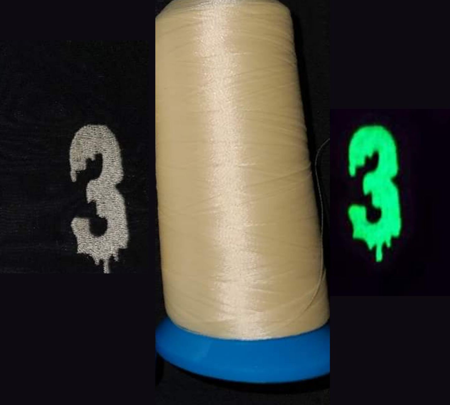 Glow in the dark #3 pastel /cream yellow