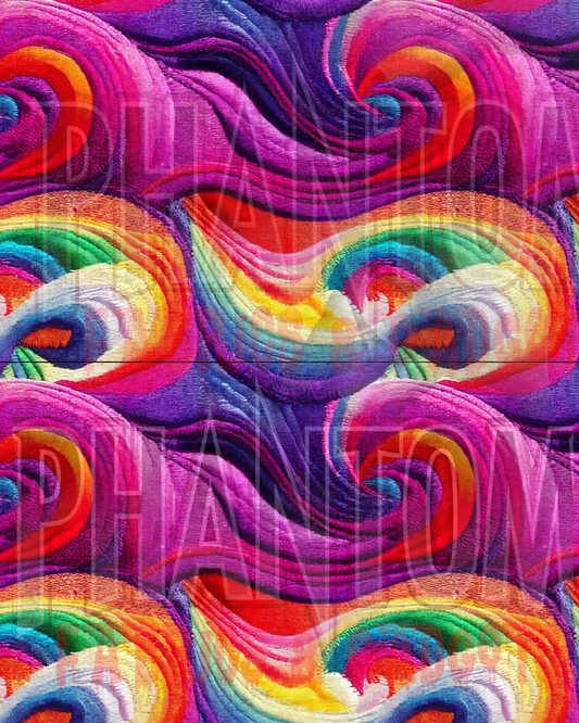 Preorder Embroidered Rainbow Swirls