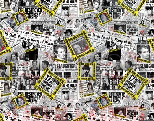Preorder Killer Newspaper with Crime Tape