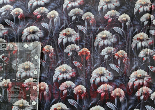 Blood Spattered Daisies Cotton Woven