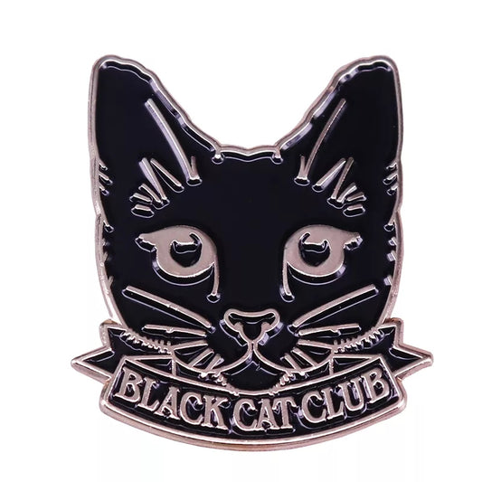 Black Cat Club Enamel Pin