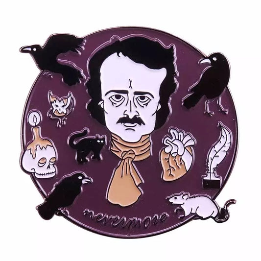 Poe Nevermore purple Enamel Pin