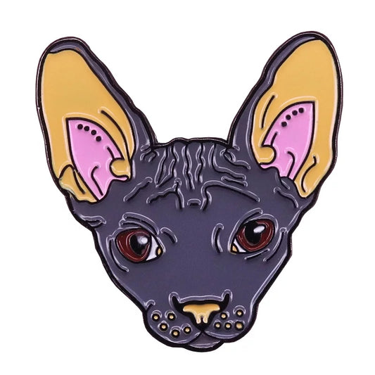 Cat Sphynx Enamel Pin