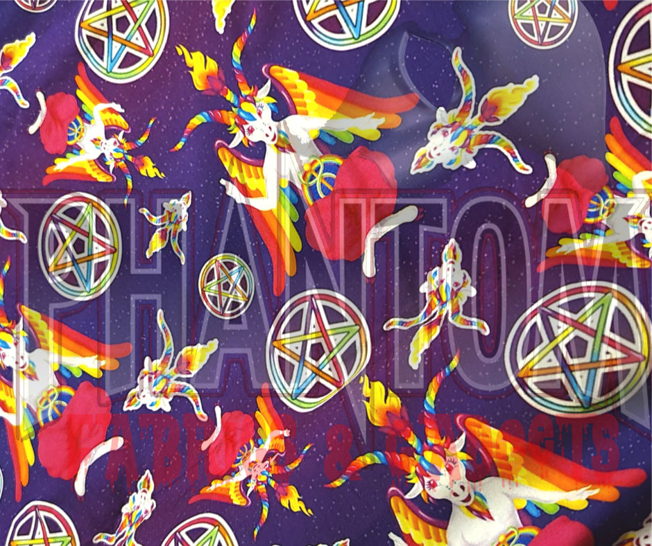 Rainbow Baphomet Cotton Woven