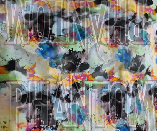 Acid Wash Skull Blue Cotton Woven