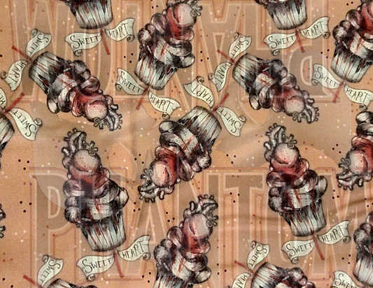 Bleeding Heart Cupcakes Cotton Woven