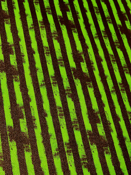 Grunge 1/2 inch Stripes Vinyl Green