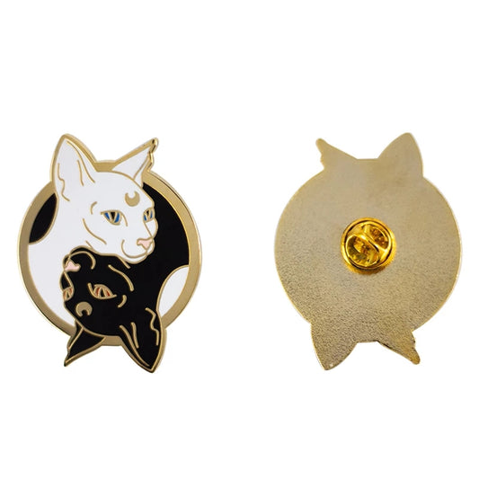 Cat Yinyang Enamel Pin