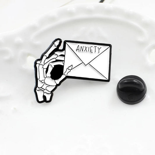 Anxiety Enamel Pin