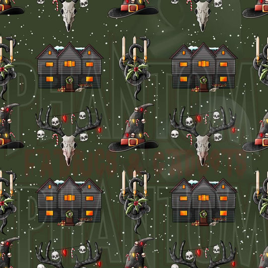 Preorder Christmas Houses, Candelabras, & Witchy hats Green