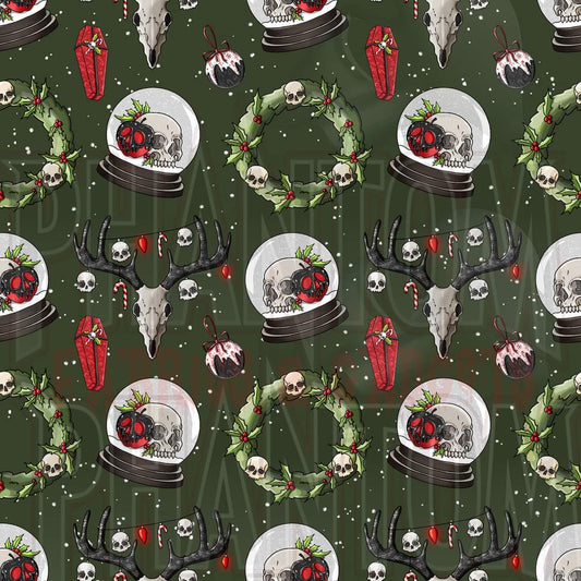 Preorder Christmas Snow Globes & Reindeer Skulls Green