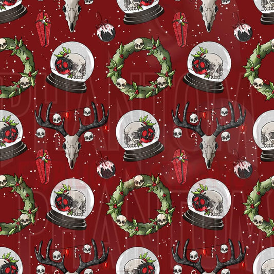 Preorder Christmas Snow Globes & Reindeer Skulls Red