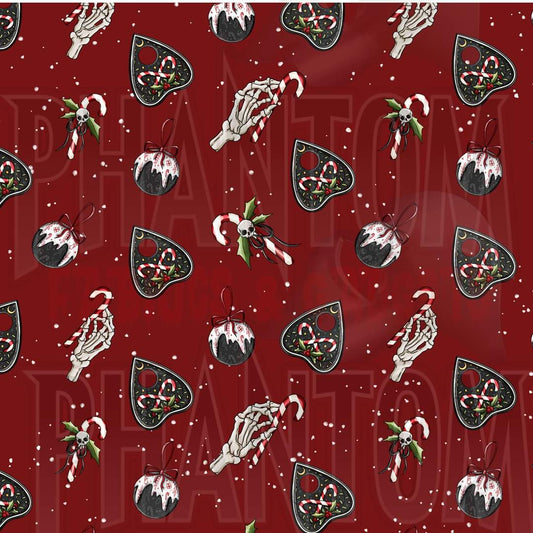 Preorder Christmas Skeleton Hands & Planchets Red