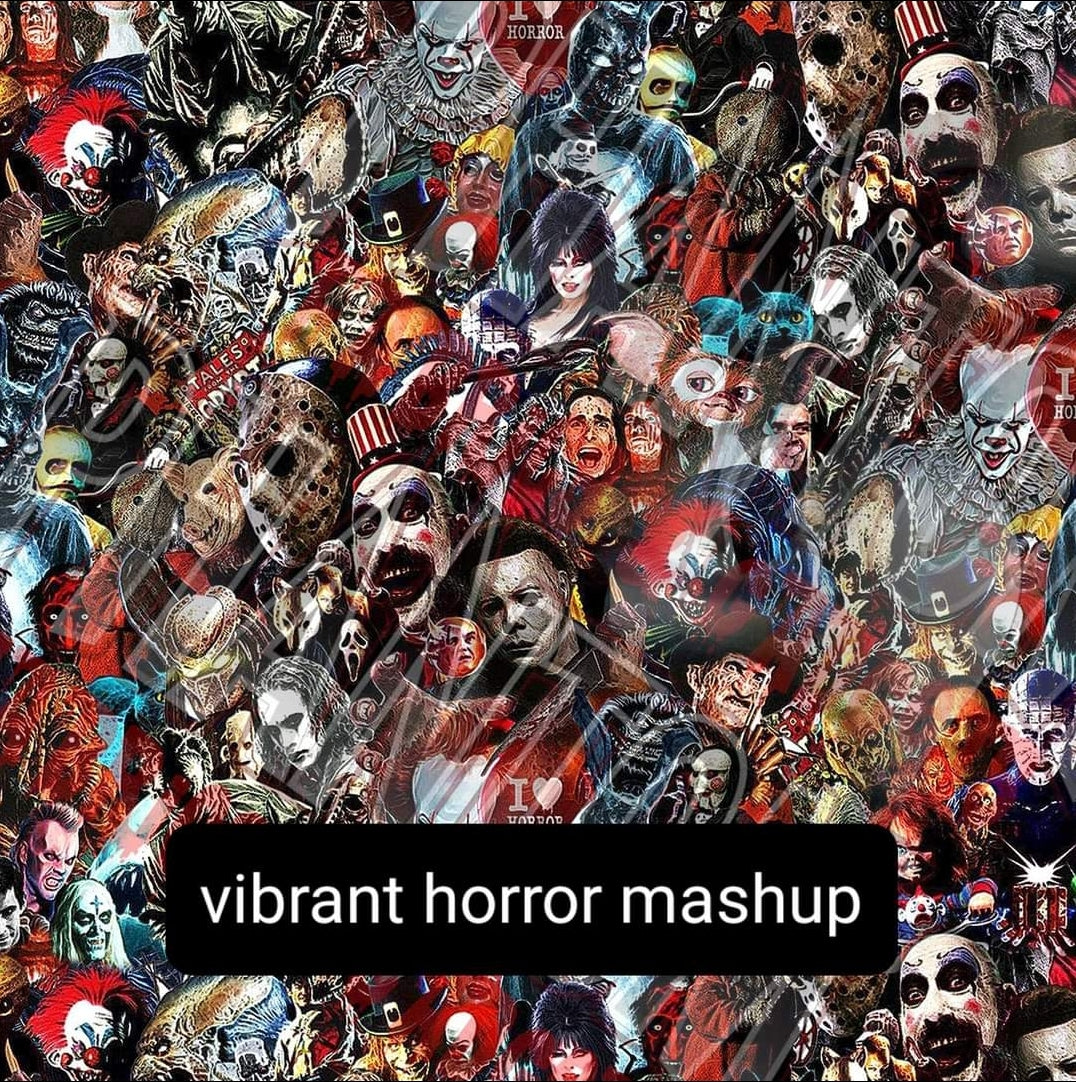 Vibrant Horror mashup Cotton Woven