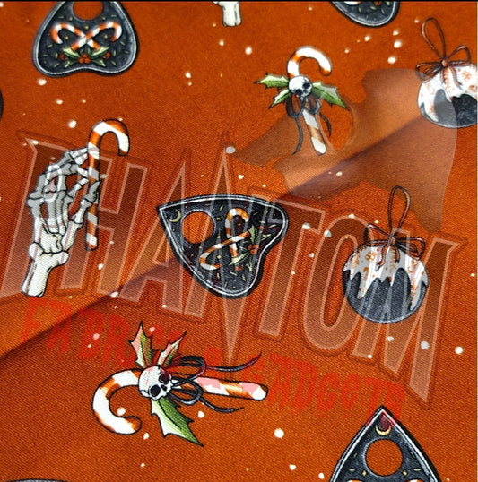 Red Candy Canes & Planchet Christmas Woven