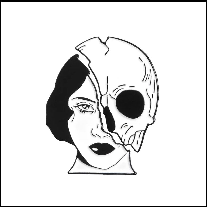 Skull woman Enamel Pin