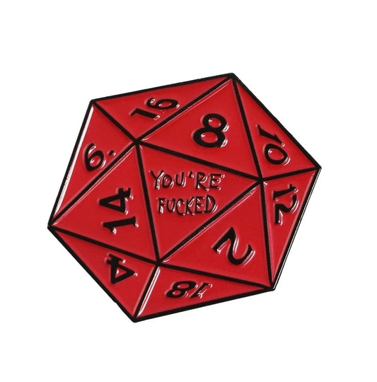 D&D D20 Enamel Pin