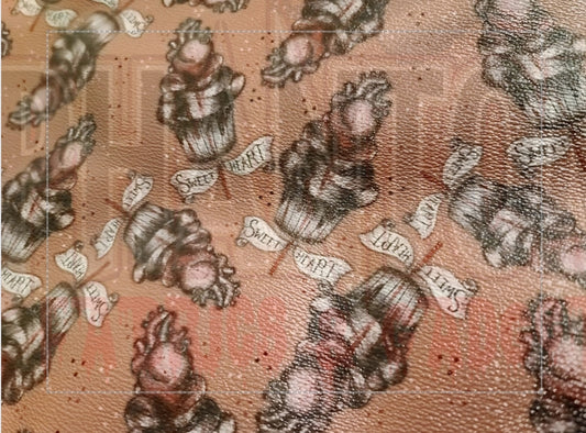 Bleeding Sweet Heart Cupcakes Vinyl 12x56