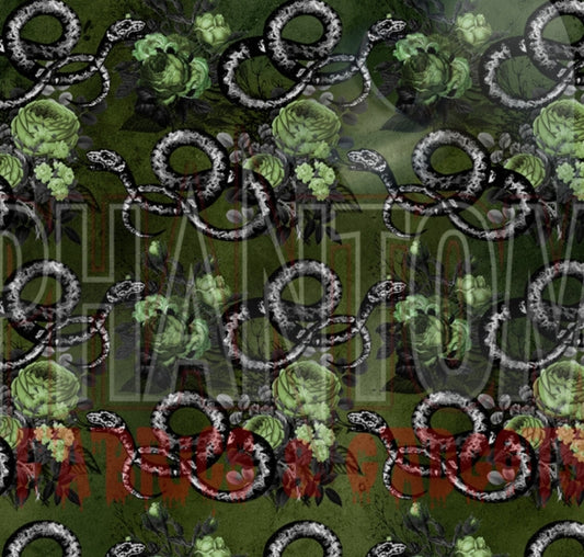 Preorder Silver Snakes Green Background