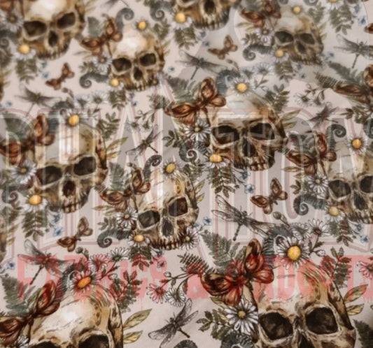 Death & Daisies Light Cotton Lycra