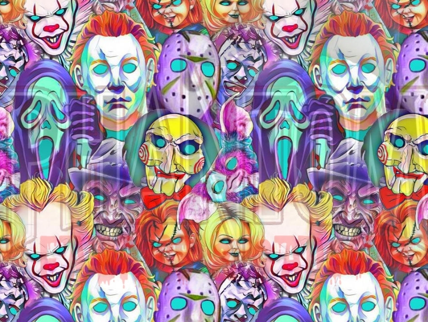 Preorder Bright Color Horror Faces – Phantom Fabrics and Gadgets