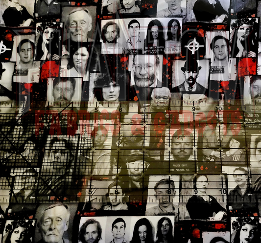 Killer Collage Blood Spatter woven